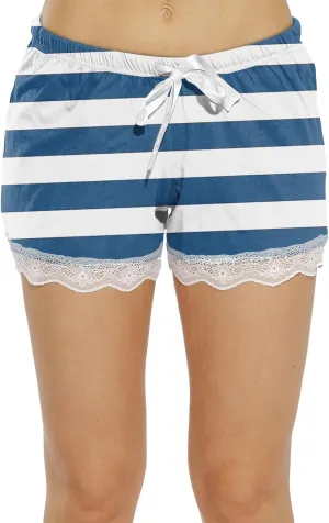 GOFULY Pajama Shorts Women Soft Plaid Summer Lace Lounge Sleep Pj Bottoms Baggy Drawstring Elastic Waist Casual Shorts 2025