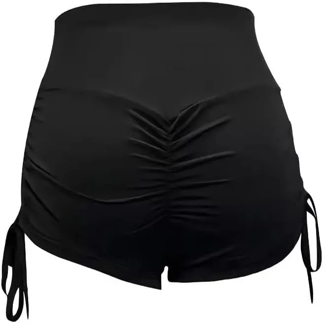 High Waisted Scrunch Butt Booty Shorts Women Athletic Scrunch Butt Lifting Leggings Drawstring Drawstring Yoga Biker Shorts