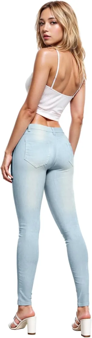 Hybrid & Company Womens Super Stretch Comfy Denim Skinny Jeans