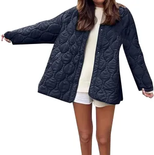 Jackets for Women Oversized Winter Coat Outerwear Trendy Casual Lightweight Fall Clothes with Pockets