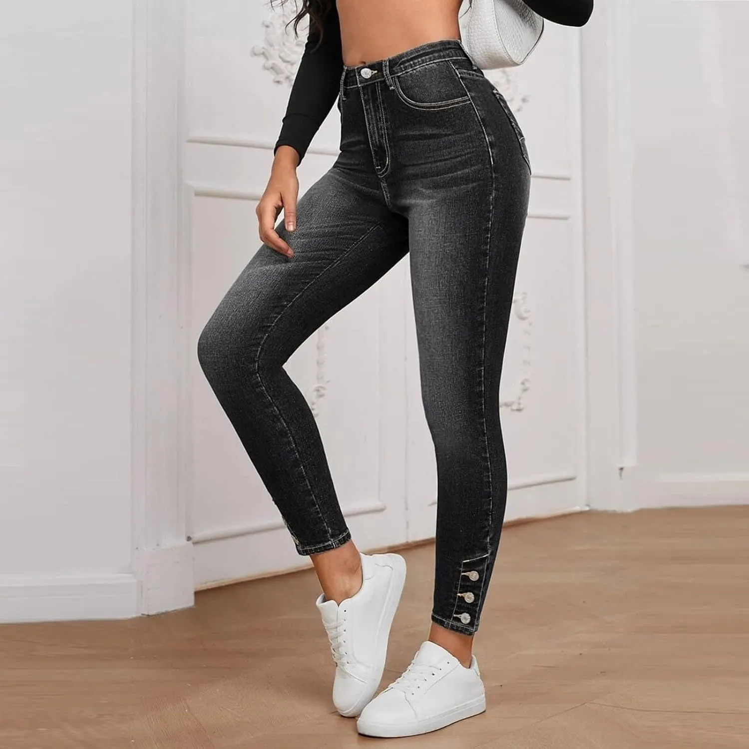 Jeans for Women Trendy 2024 Flare/Wide Leg Jeans High Waisted Stretch Baggy Jeans for Women Plus Size Denim Pants