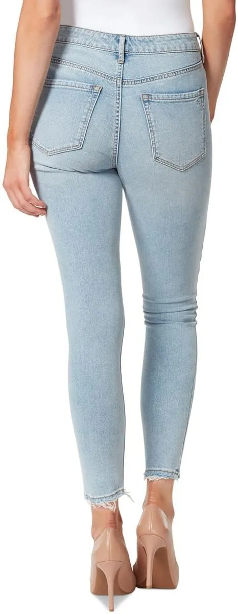 Jessica Simpson Womens Adored Distressed High Rise Ankle Jeans