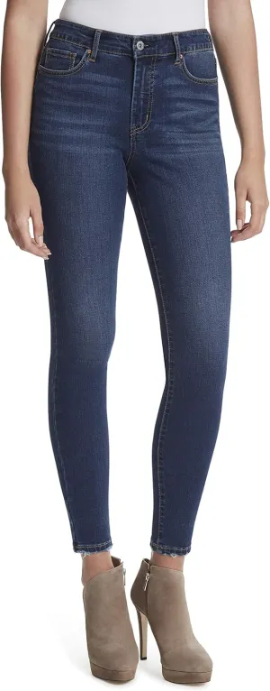 Jessica Simpson Womens Adored Distressed High Rise Ankle Jeans