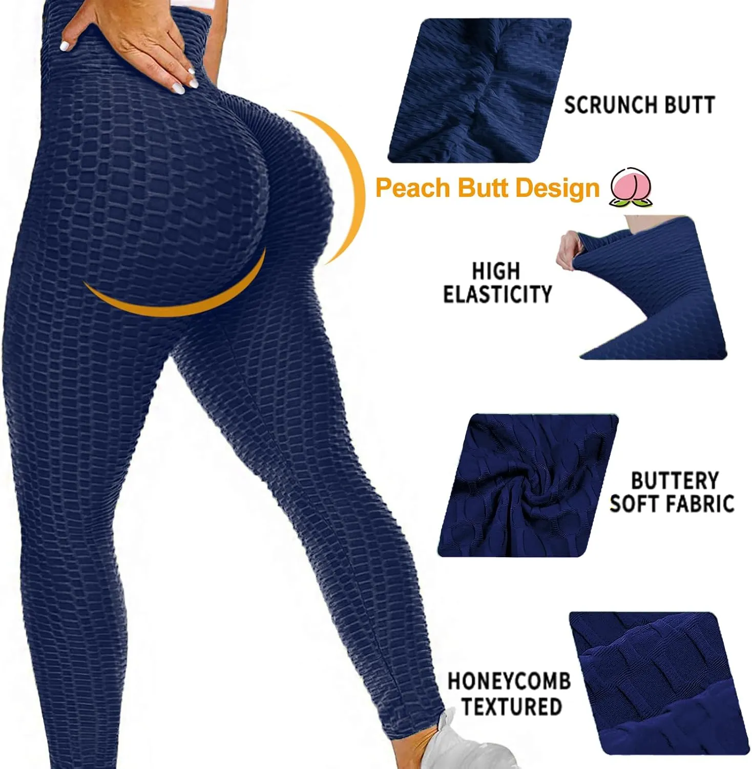 JGS1996 Butt Lifting Leggings for Women Tummy Control Workout Yoga Pants High Waisted Scrunch Booty Gym Tights