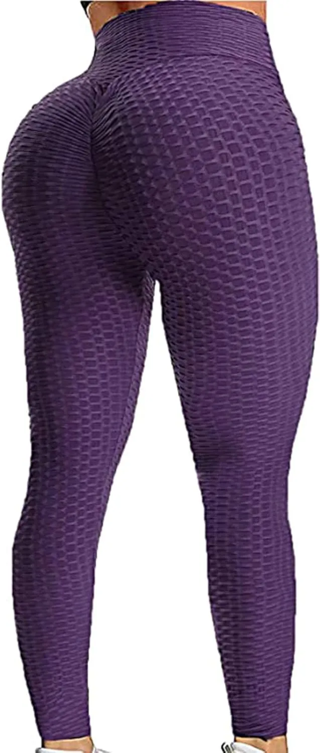 JGS1996 Butt Lifting Leggings for Women Tummy Control Workout Yoga Pants High Waisted Scrunch Booty Gym Tights