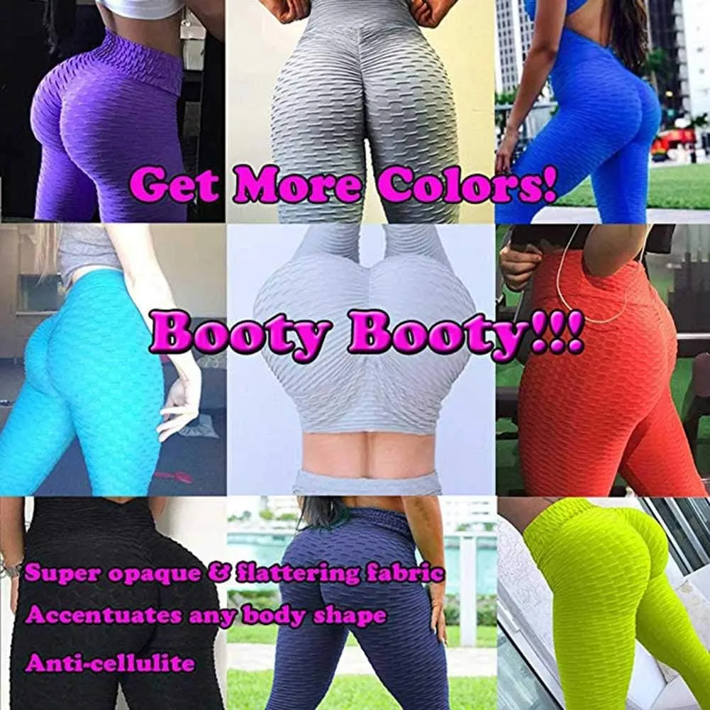 JGS1996 Butt Lifting Leggings for Women Tummy Control Workout Yoga Pants High Waisted Scrunch Booty Gym Tights