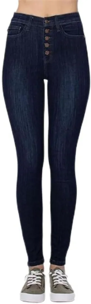 Judy Blue High Rise Button Fly Skinny Jeans