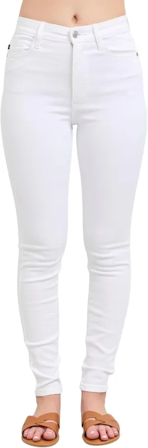 Judy Blue Women's High-Rise Bright White Skinny Jeans