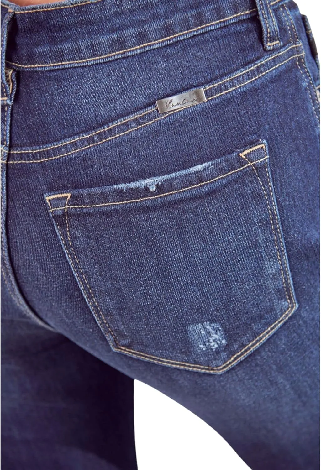 Kan Can Women's High Rise Flare Jeans - KC7340D