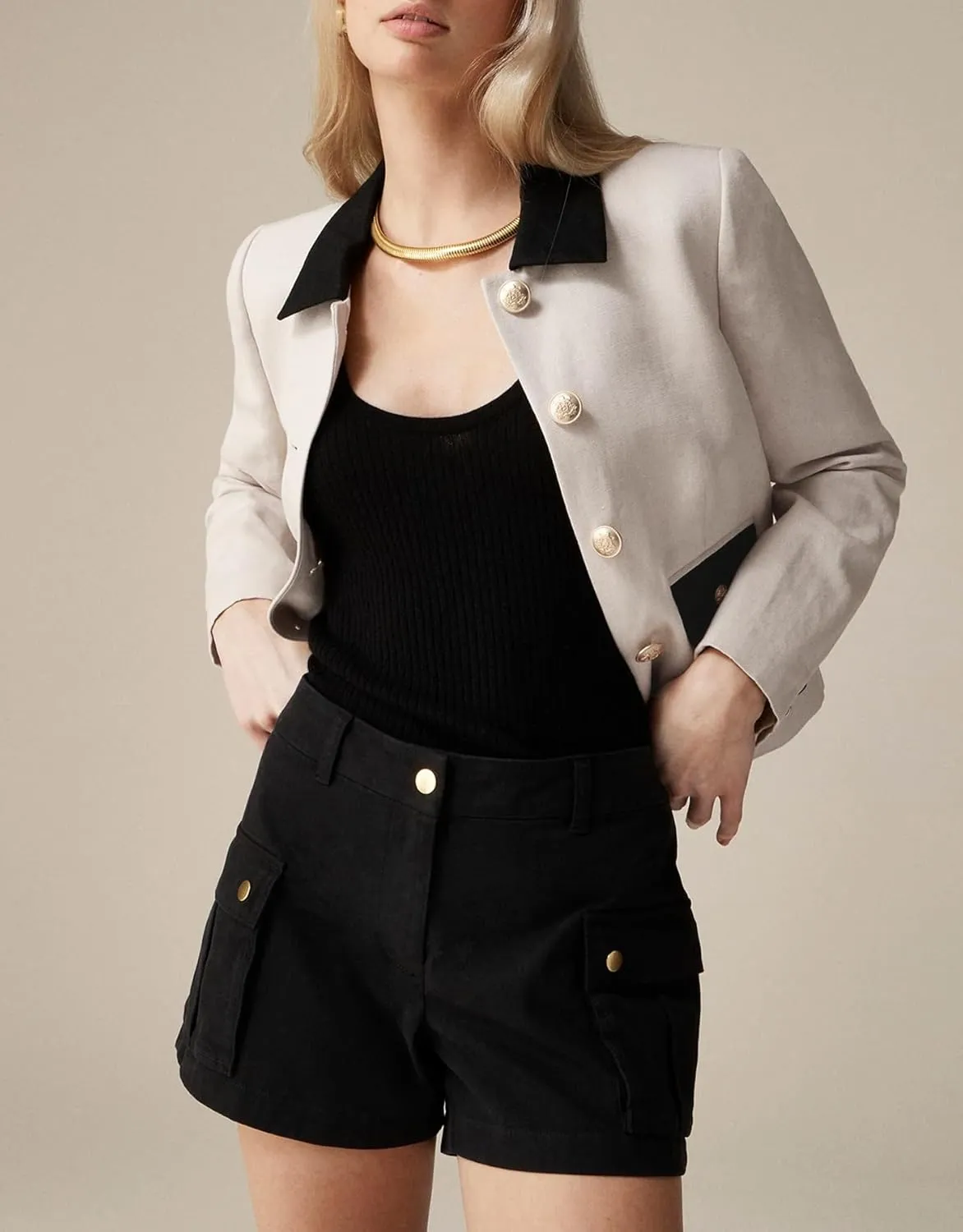 Kedera Women's Cropped Blazer Jacket for Work Casual Long Sleeve Button Down Business Blazers Fall Jackets 2024
