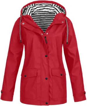 Kuluzego Hooded Waterproof Plain Workout Yoga Hood for Women Fall Winter Plus Size Jackets Hood Outfits Rain Coat Women 2025
