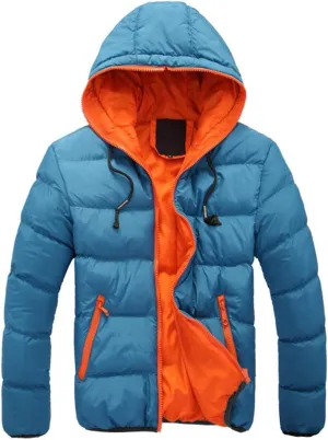 LCMTWX Mens Puffer Jackets Coat Button Solid Color Jacket Leather Windbreaker Long Sleeve Men's Winter Thickened Warm