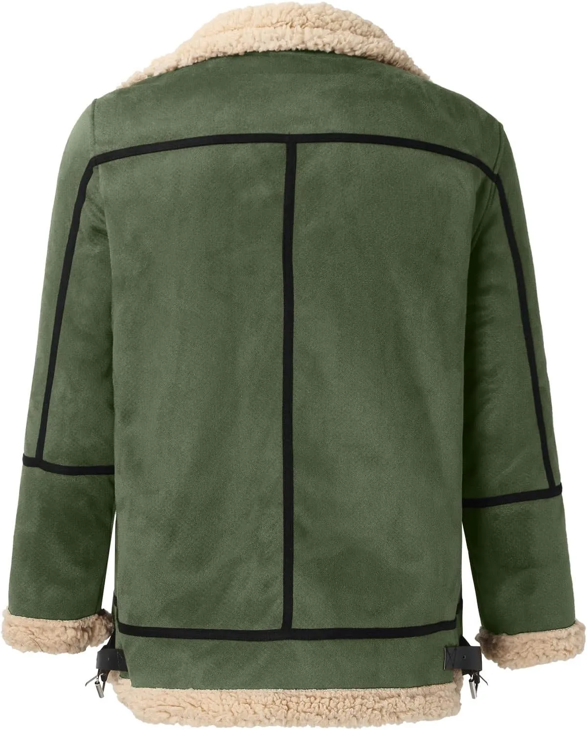 LCMTWX Men's Thick Thermal Winter Jacket Single-breasted Solid Color Lapel Long Sleeve Coat Cardigan Plush Mens Puffer