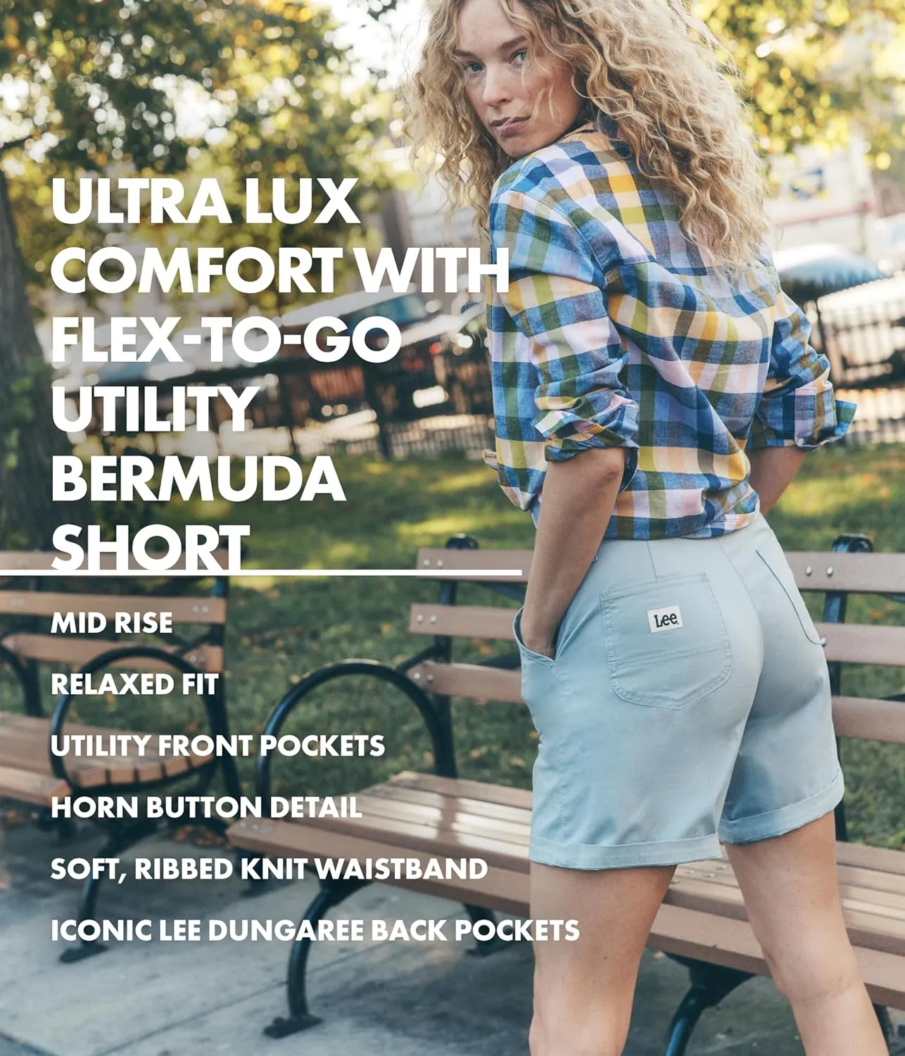 Lee Women's Ultra Lux Comfort with Flex-to-go Utility Bermuda Short