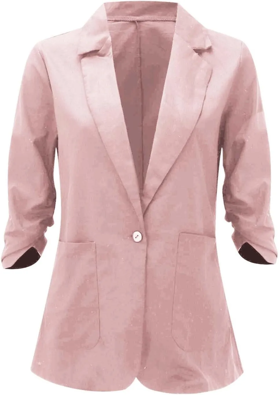 Linen Blazers for Women 2024 Work Women Blazer Long Sleeve Cute Fall Winter Jacket Baggy Herringbone Blazer