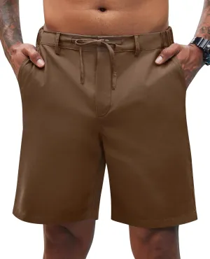 Linen Shorts for Men - Casual Beach Shorts with Pockets and Drawstring