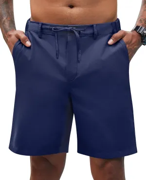 Linen Shorts for Men - Casual Beach Shorts with Pockets and Drawstring