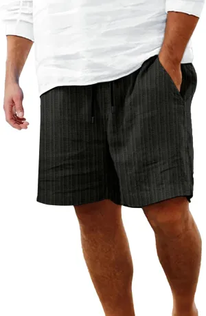Linen Shorts for Men Pull On Lounge Bermuda Shorts Casual Gym Workout Shorts Plus Size Joggers Athletic Shorts