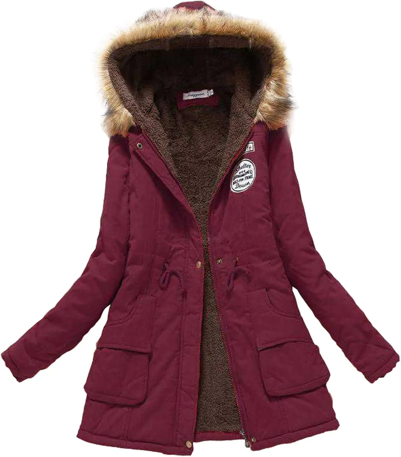Long Length Quilted Puffer Parka Overcoat Women Slim Thicker Women'S Coat Womens Long-Sleeve Puffer Jacket Womens