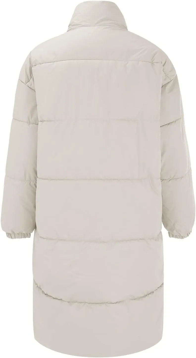 Long Puffer Jacket Womens with Hood Winter Down Jacket Casual Snow Parka Coat for Women