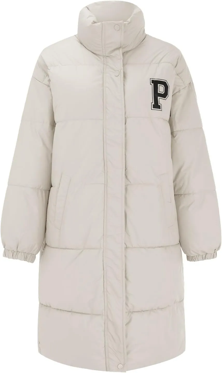 Long Puffer Jacket Womens with Hood Winter Down Jacket Casual Snow Parka Coat for Women