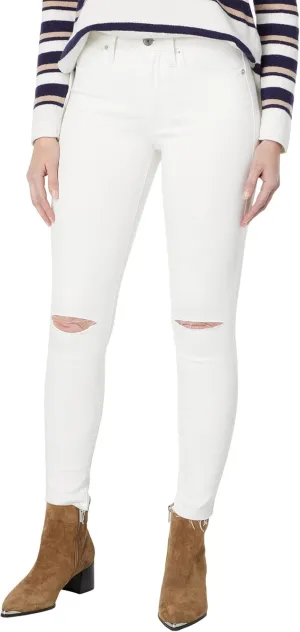 Lucky Brand High-Rise Bridgette Skinny Jeans in Bright White Destructed