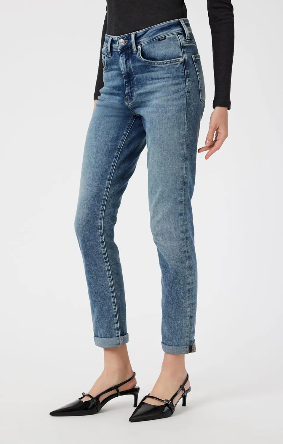 Mavi Women's Kathleen High Rise Slim Boyfriend Jeans