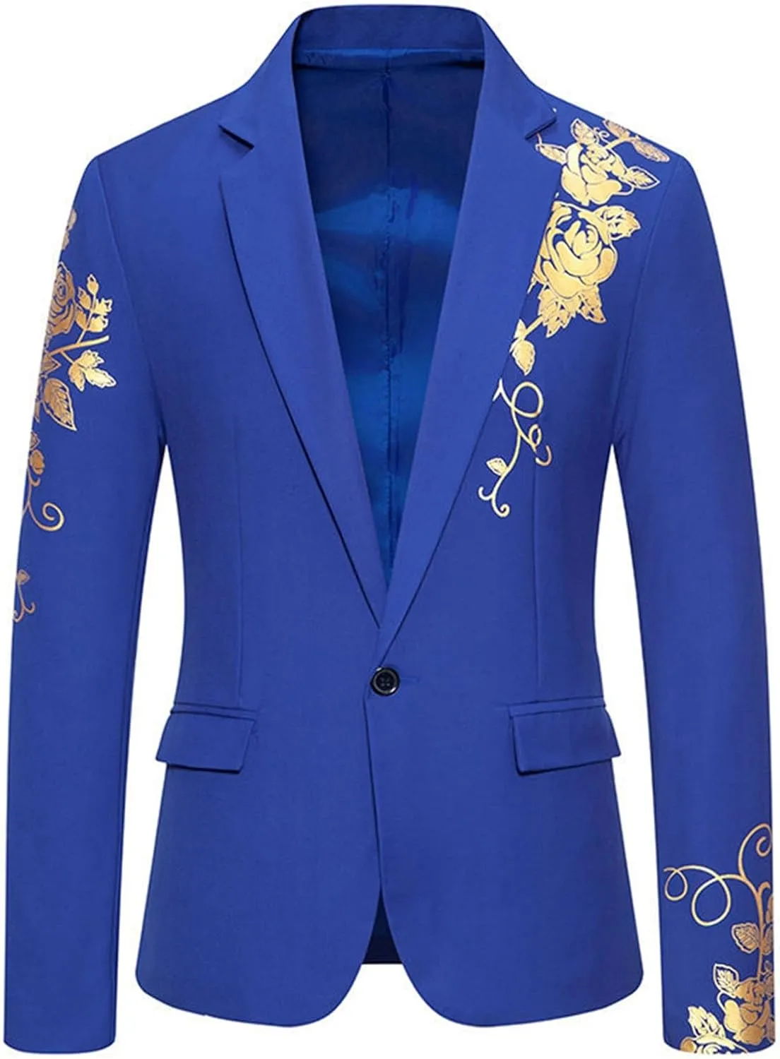 Mens Casual Blazer Slim Fit Suit Jacket Lightweight Sport Coat One Button Tuxedo Jacket Business Daily Blazers