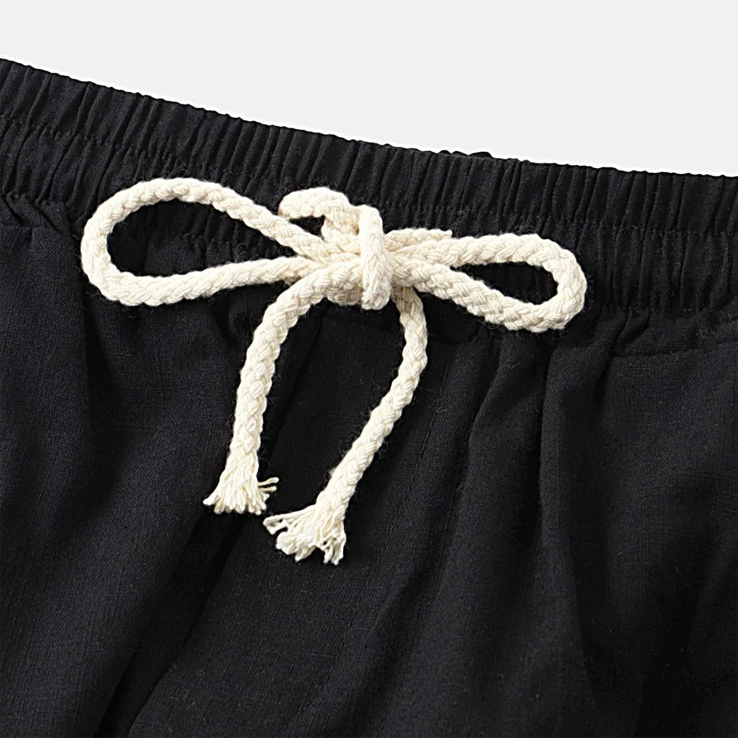 Men's Casual Cotton Shorts Drawstring Elastic Jogger Gym Shorts Athletic Workout Lounge Sweat Shorts