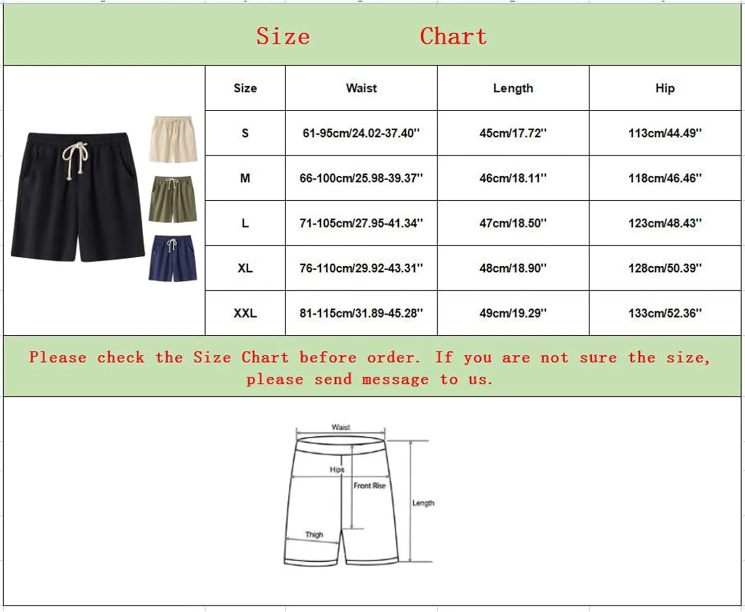 Men's Casual Cotton Shorts Drawstring Elastic Jogger Gym Shorts Athletic Workout Lounge Sweat Shorts