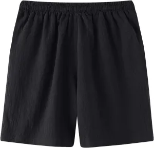Men's Casual Cotton Shorts Drawstring Elastic Jogger Gym Shorts Athletic Workout Lounge Sweat Shorts