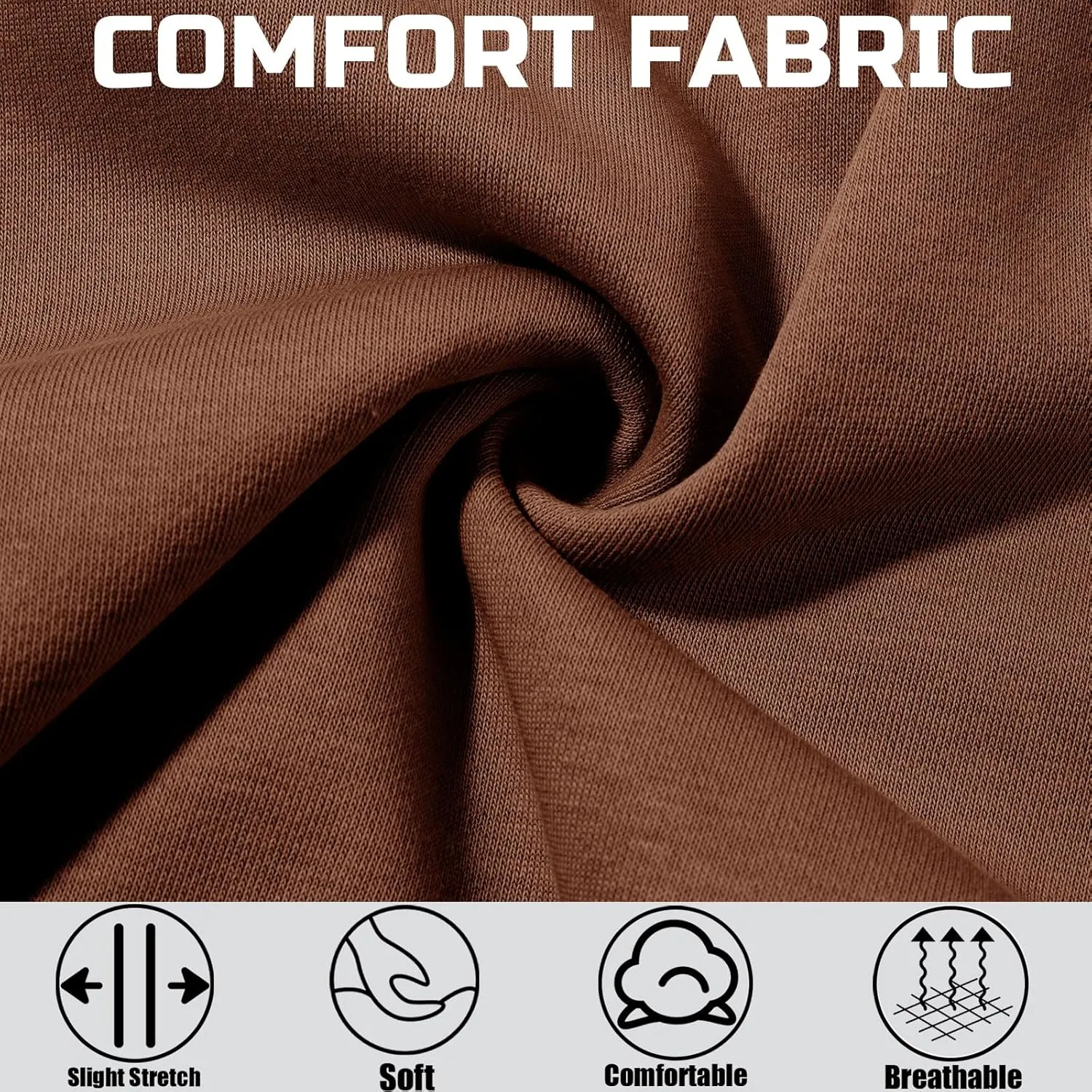 Men's Casual Shorts 7" Cotton Athletic Running Shorts Elastic Waist Drawstring Workout Sweat Shorts
