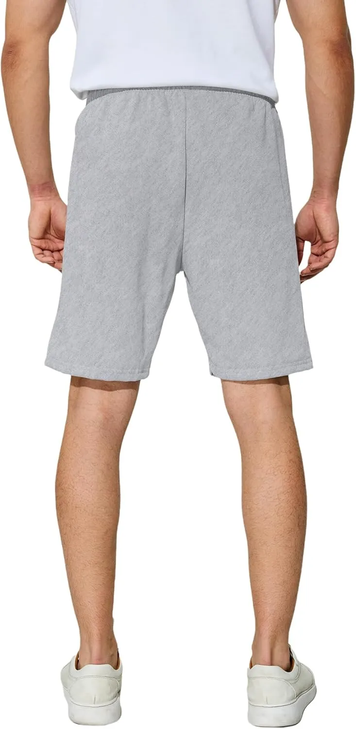 Men's Casual Shorts 7" Cotton Athletic Running Shorts Elastic Waist Drawstring Workout Sweat Shorts