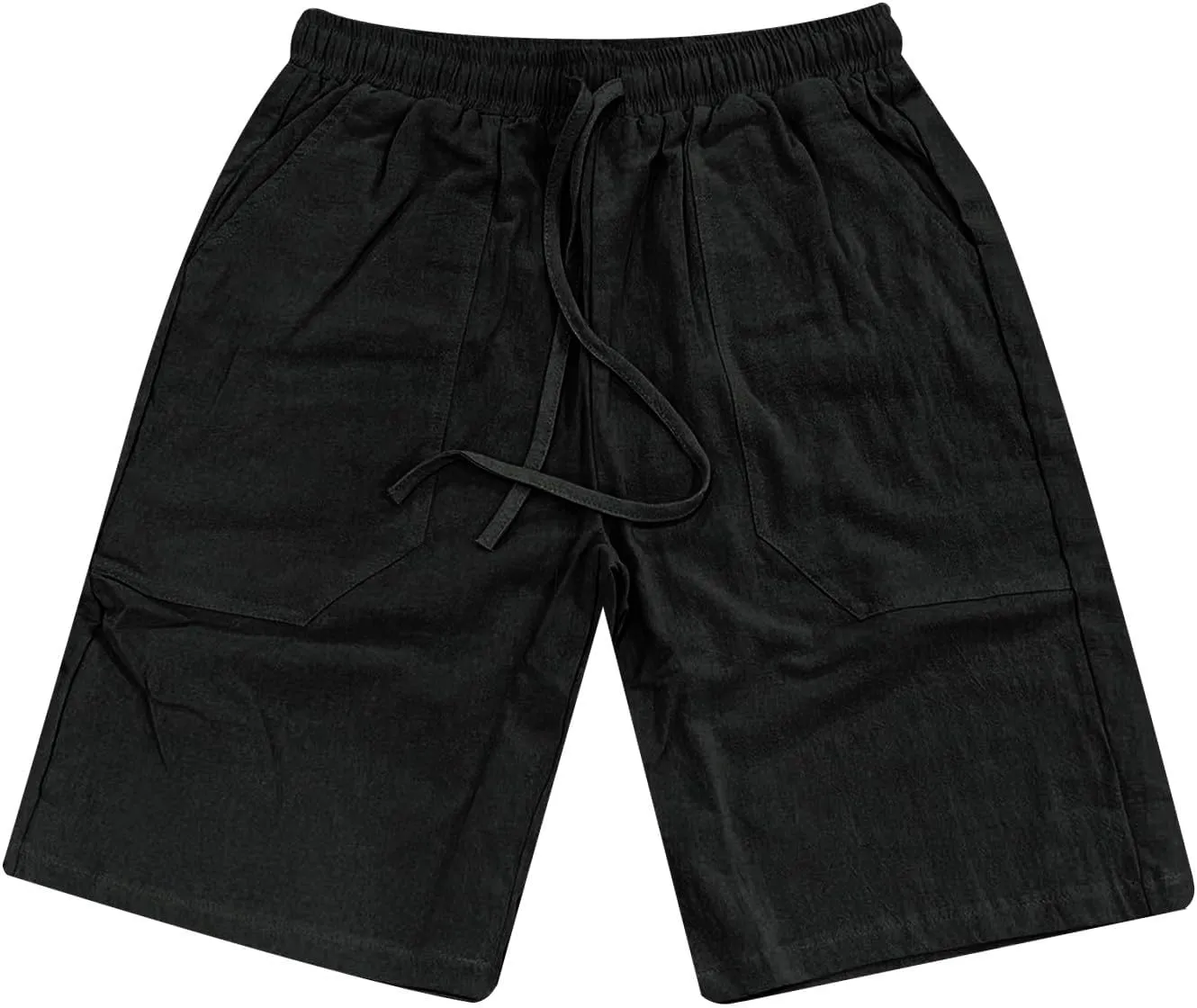 Men's Casual Shorts Elastic Waisted Drawstring Summer Beach Shorts Relaxed Fit Lightweight Breathable Short Pants