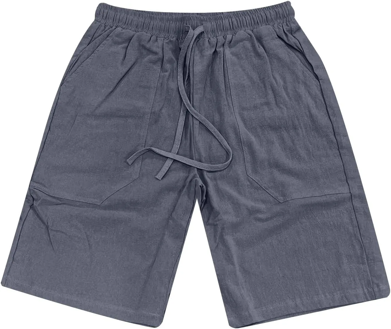 Men's Casual Shorts Elastic Waisted Drawstring Summer Beach Shorts Relaxed Fit Lightweight Breathable Short Pants