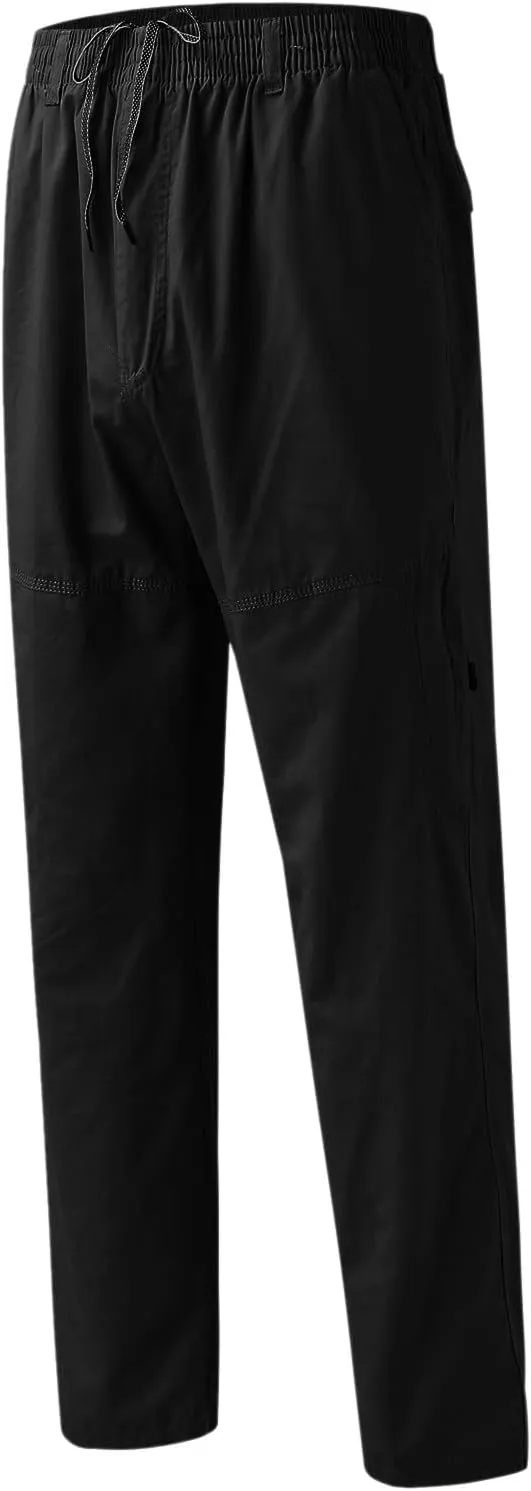 Mens Fashion Casual Loose Plus Size Pocket Lace Up Elastic Waist Pants Trousers Men Summer Pants