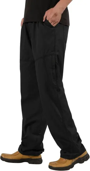 Mens Fashion Casual Loose Plus Size Pocket Lace Up Elastic Waist Pants Trousers Men Summer Pants