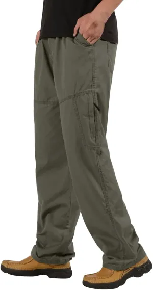Mens Fashion Casual Loose Plus Size Pocket Lace Up Elastic Waist Pants Trousers Men Summer Pants