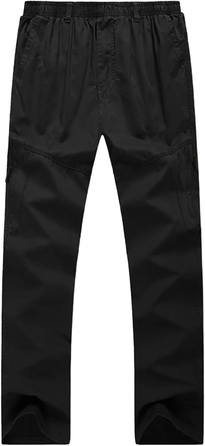 Mens Fashion Casual Loose Plus Size Pocket Lace Up Elastic Waist Pants Trousers Men Summer Pants
