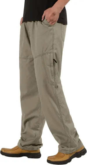 Mens Fashion Casual Loose Plus Size Pocket Lace Up Elastic Waist Pants Trousers Men Summer Pants