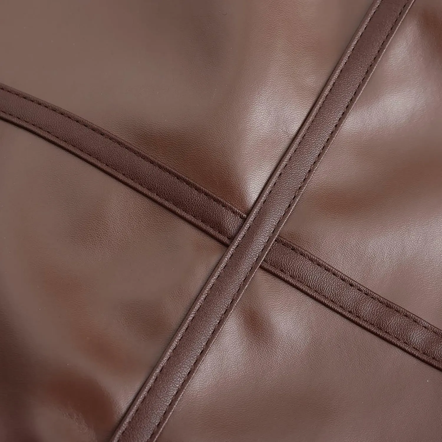 Mens Faux Leather Sherpa Lined Jacket Heavyweight Zip Up Motorcycle Bomber Jackets with Belt Winter Shearling Coats