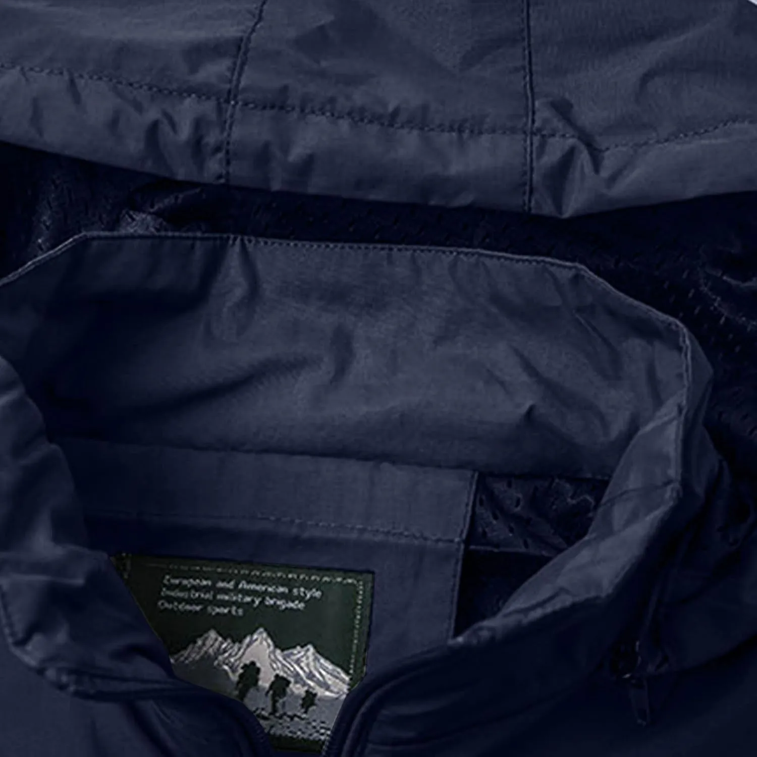 Mens Hooded Outdoor Jacket 2024 Fashion Winter Warm Trench Coat Long Sleeve Zipper Cargo Overcoat Multi Pocket
