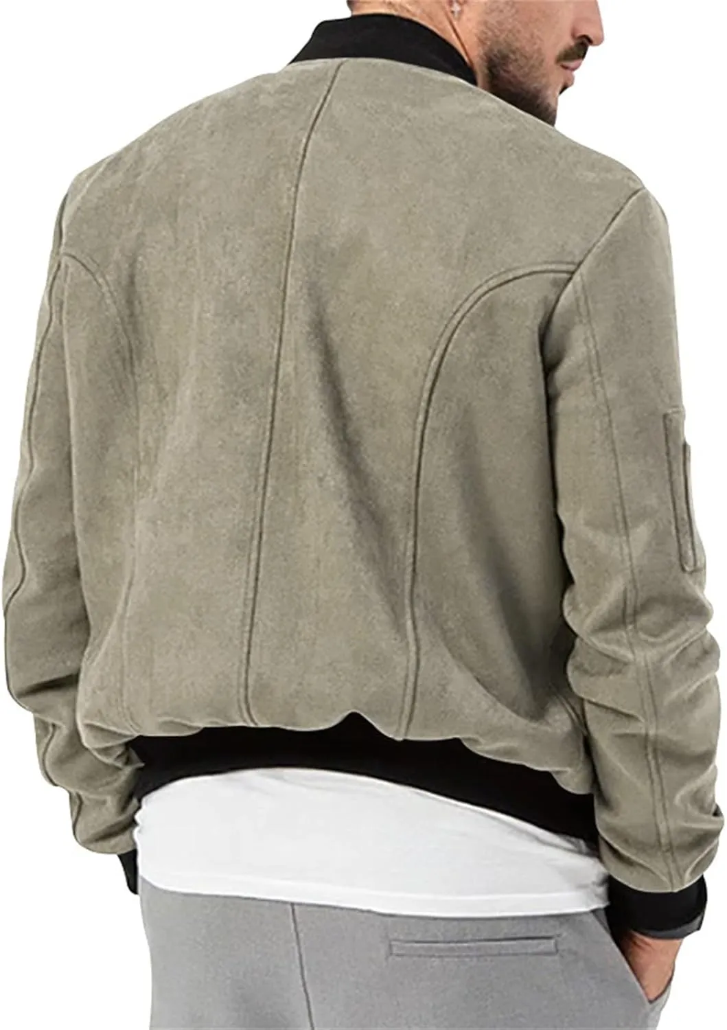 Mens Lightweight Trucker Shirt Jacket Long Sleeve Sherpa Lined Denim Shirt Jackets Outdoorsy Utility Jacket Winter