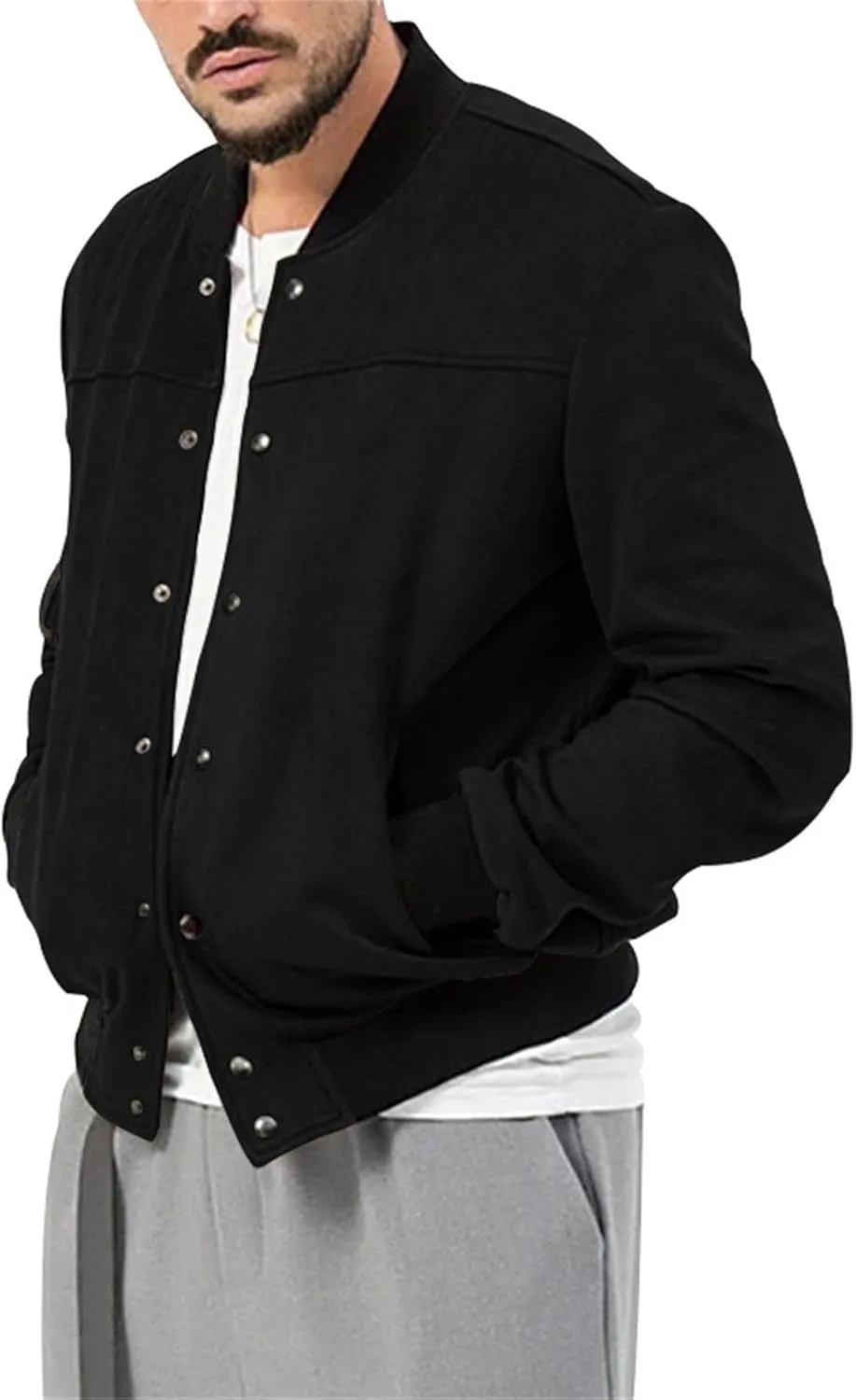 Mens Lightweight Trucker Shirt Jacket Long Sleeve Sherpa Lined Denim Shirt Jackets Outdoorsy Utility Jacket Winter