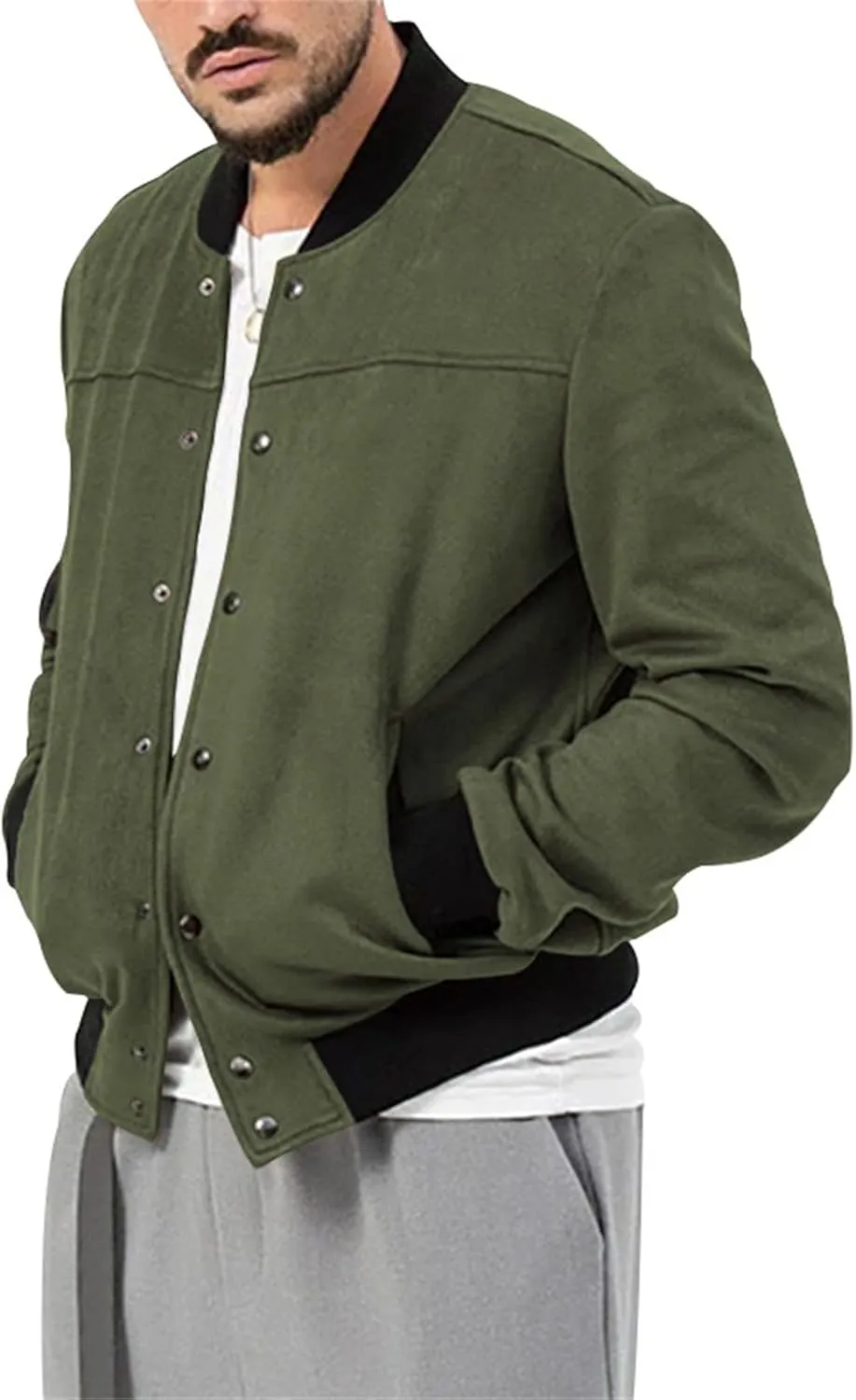 Mens Lightweight Trucker Shirt Jacket Long Sleeve Sherpa Lined Denim Shirt Jackets Outdoorsy Utility Jacket Winter