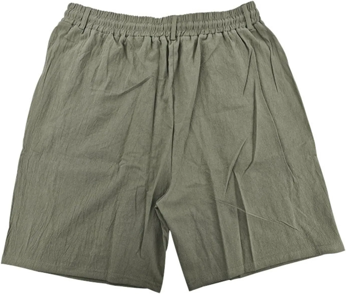 Mens Linen Shorts Elastic Waist Shorts Casual Summer Lightweight Cotton Linen Pants with Pockets