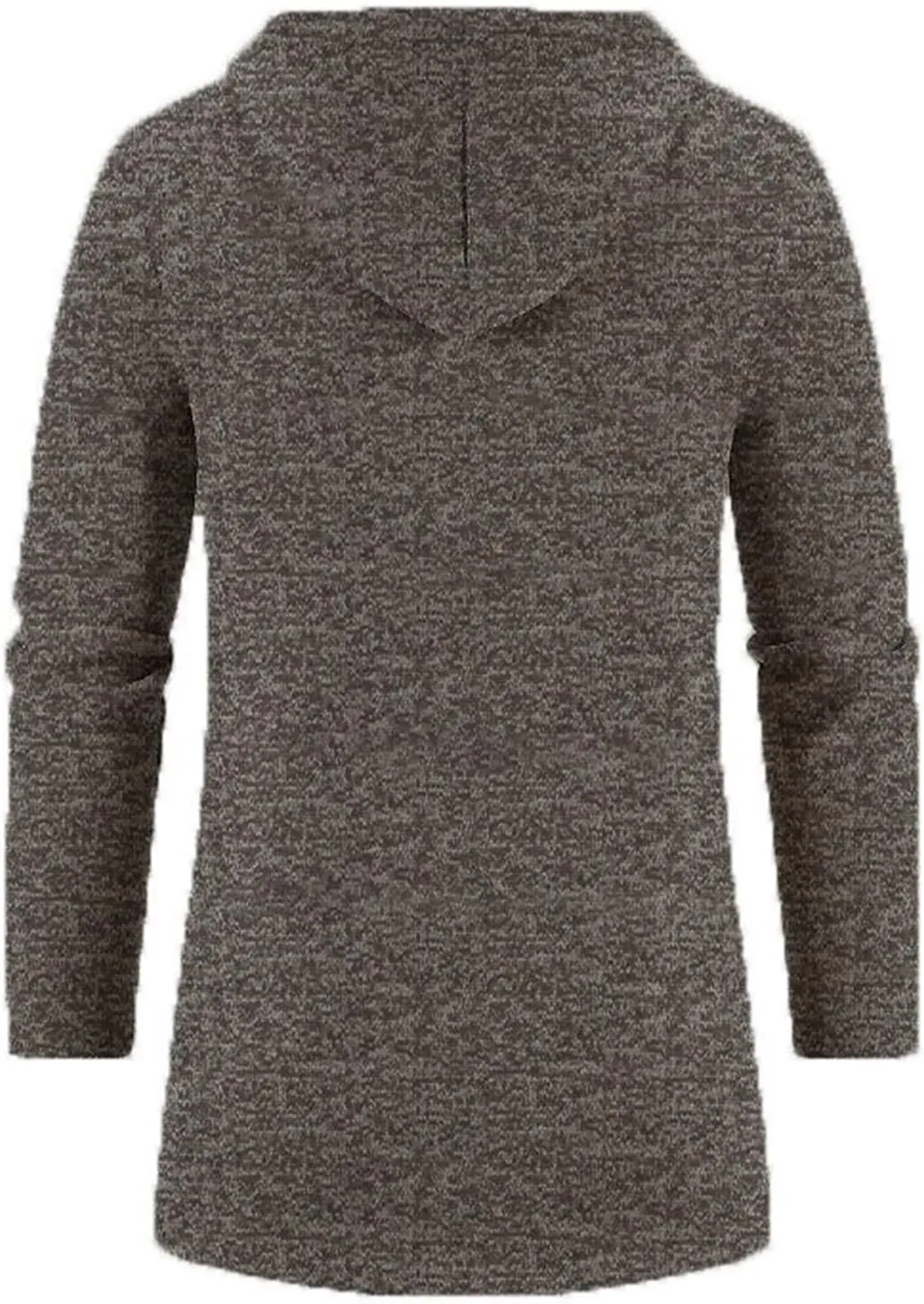 Mens Long Cardigan Jacket Thermal Loose Fit Casual Coat Hooded Drawstring Warm Sweaters Fashion Knitted Jackets