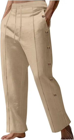 Mens Loose Fit Pants Pants for Mens Pleated Straight Leg Plain Long Leg Summer Fall Pants 2025