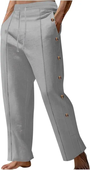 Mens Loose Fit Pants Pants for Mens Pleated Straight Leg Plain Long Leg Summer Fall Pants 2025