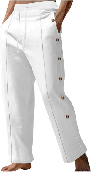 Mens Loose Fit Pants Pants for Mens Pleated Straight Leg Plain Long Leg Summer Fall Pants 2025